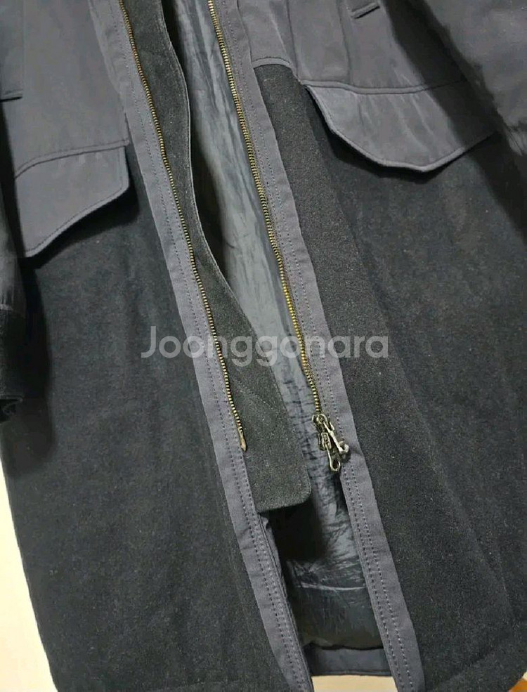 엠비오 천연너구리털 다크네이비 롱패딩105-180--3