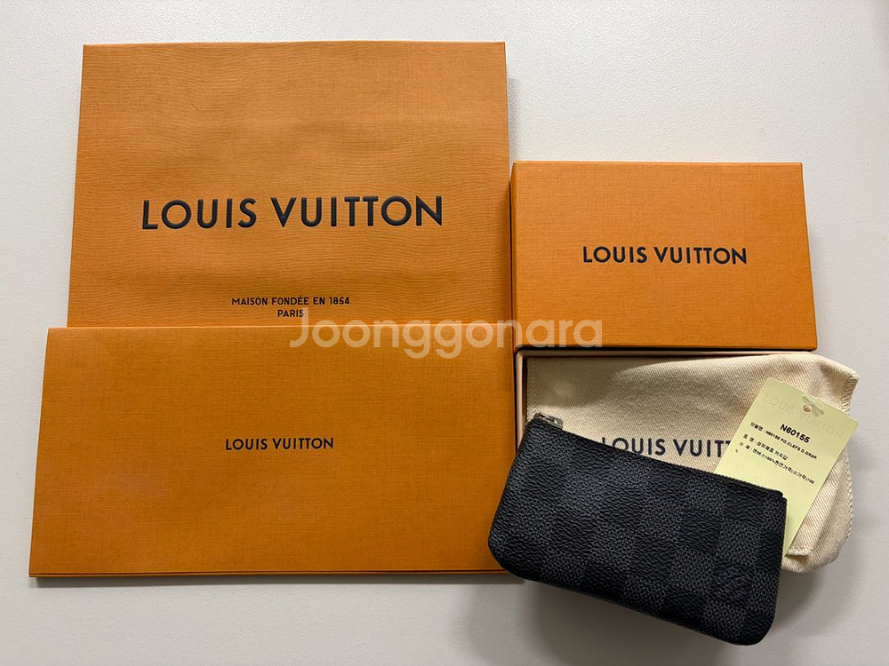 루이비통 포쉐트 클레 키 파우치 다미에--0
