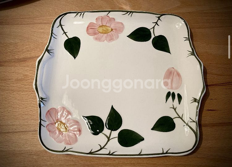 빌레로이앤보흐 와일드로즈 귀달이샌드위치접시--1