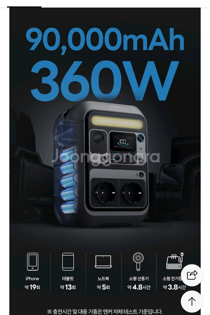 앤커 솔릭스 C300 A1722 파워뱅크 보조배터리--9