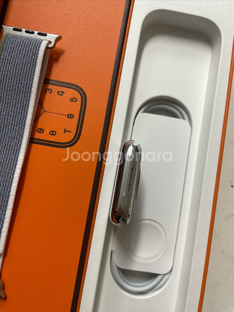 애플워치8에르메스 45mm 실버 SS급--5