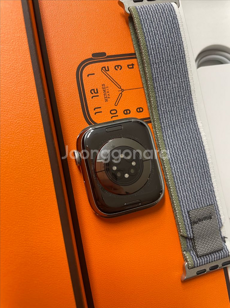 애플워치8에르메스 45mm 실버 SS급--2