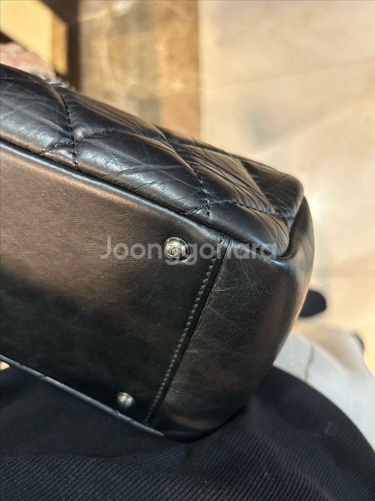 샤넬 빈티지 카프스킨 숄더백--3