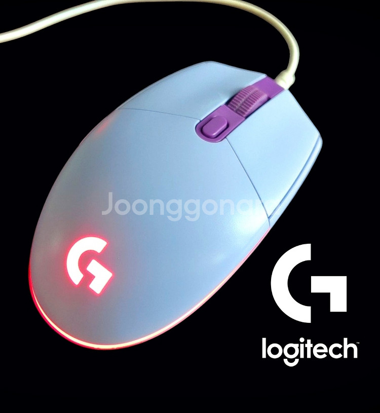 로지텍 G102 라이트싱크 라일락 게이밍 마우스--0