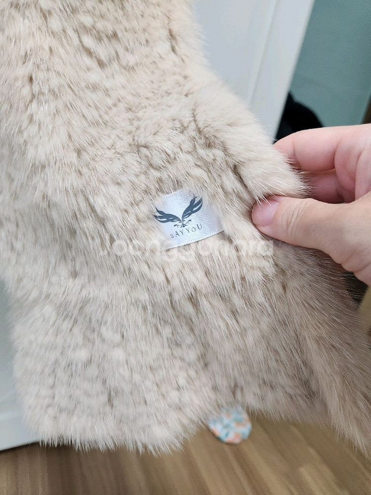 연베이지 핑크 숄 머플러--1