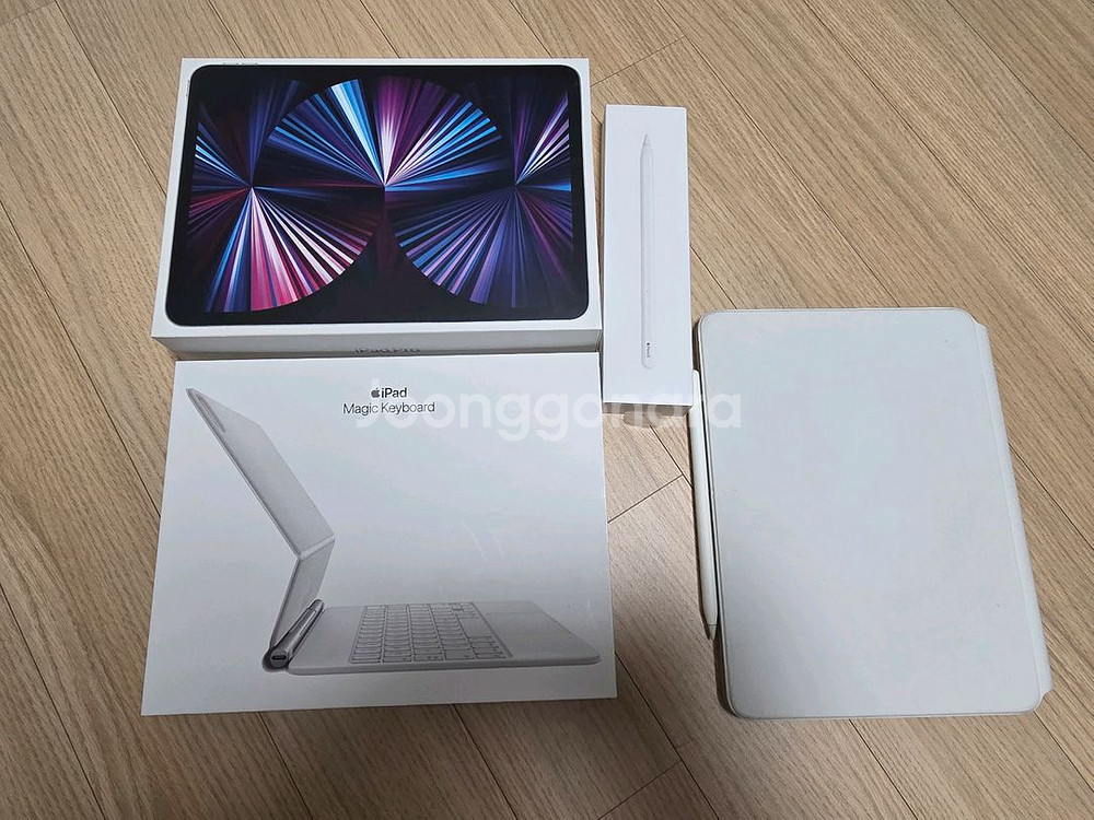아이패드 프로 11 3세대 m1 1tb, 매직키보드, 애플펜슬--4