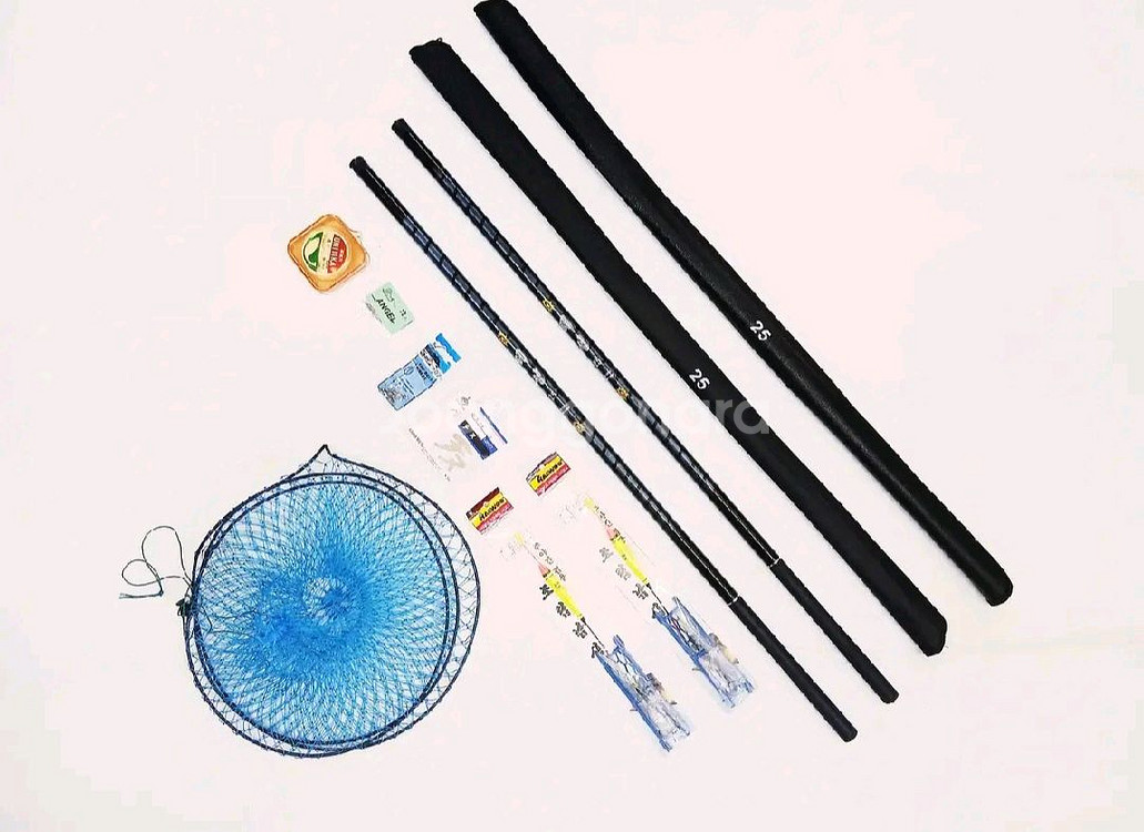 민장대 2.5칸대4.5m 2대+살림망,조립낚시2세트--0