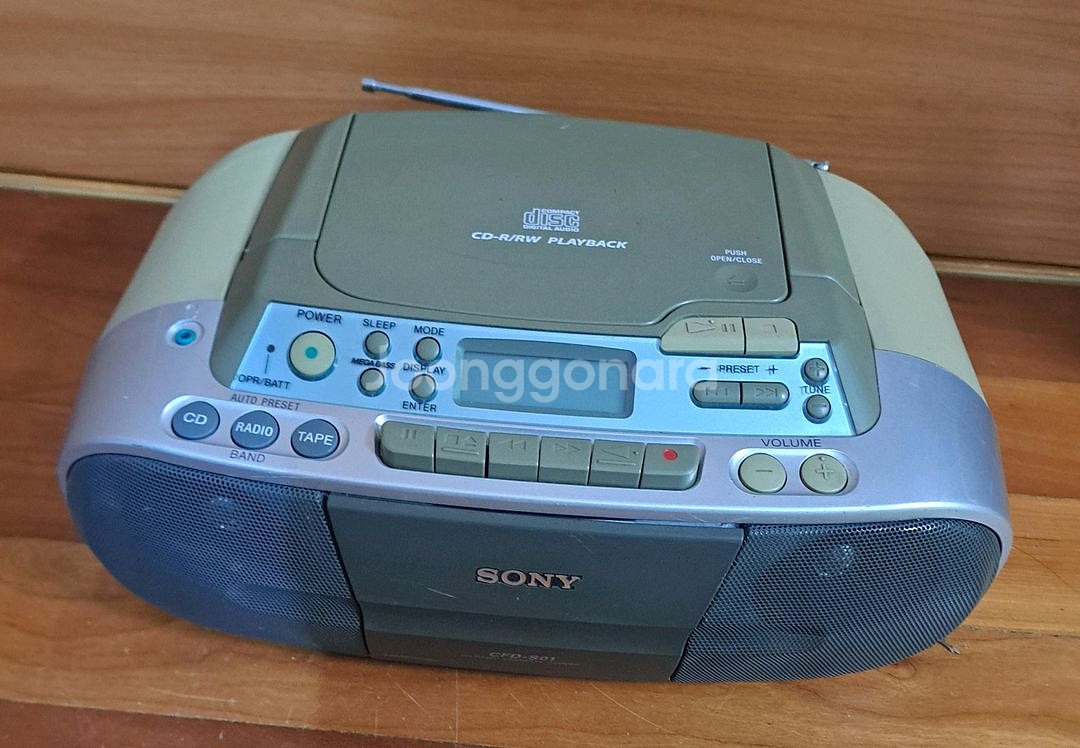 소니 CD 카세트 데크 오디오 플레이어--3
