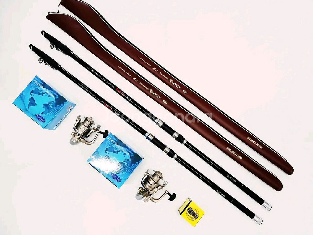 카본원투낚시대450 2대+5000번릴2대+릴줄--0