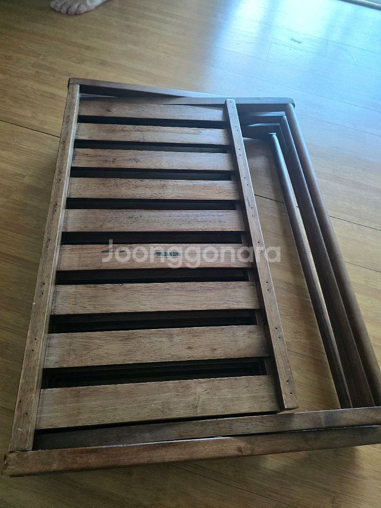 문캠핑 4단 나무 선반--1