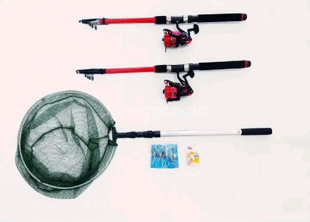 원투낚시대3.4m 2대+4000번릴2대+묶음추--0