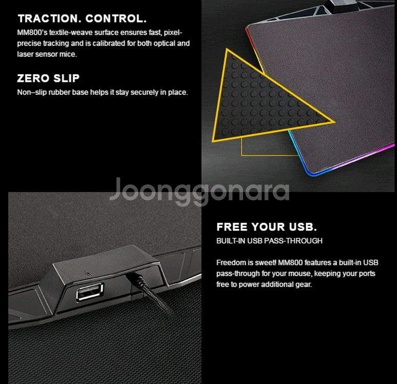 커세어 mm800 rgb 폴라리스 마우스패드--2