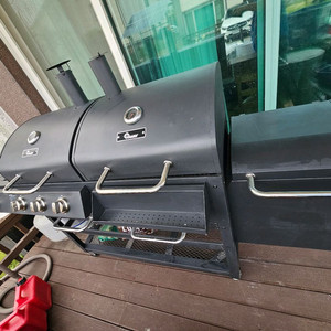 미국식 바베큐 그릴 가스/착콜 겸용(가스통2개포함)