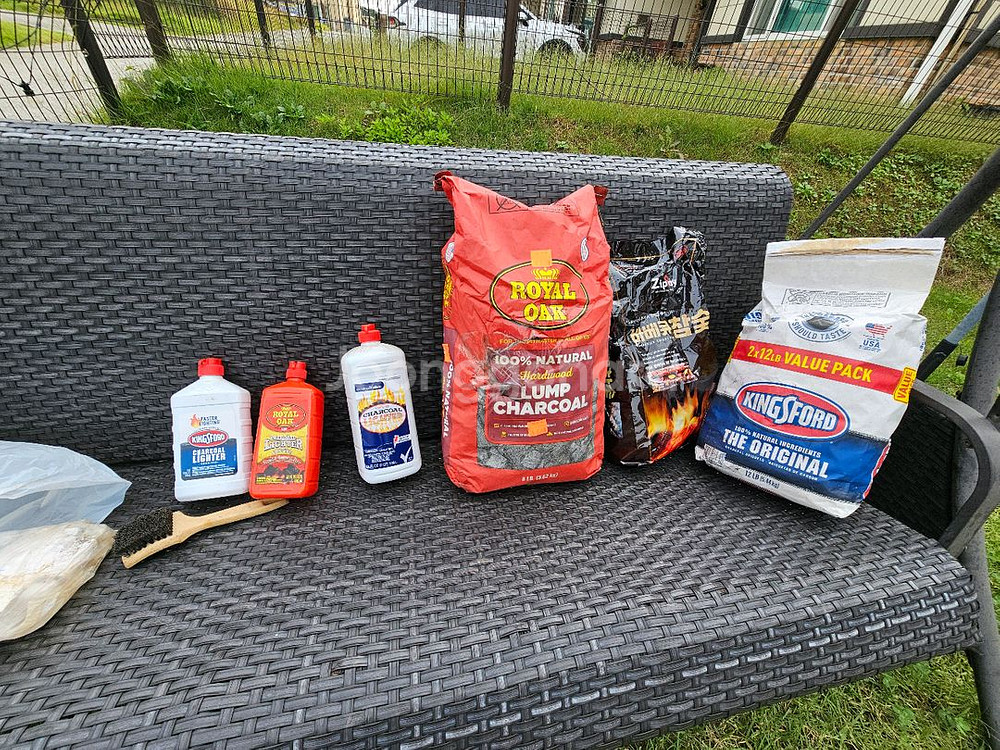 미국식 바베큐 그릴 가스/착콜 겸용(가스통2개포함)--7