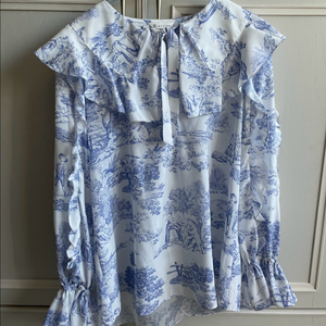 새제품| 잇미샤 뜨왈 드 주이 리본 프릴 블라우스