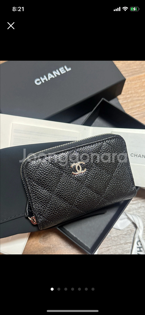 샤넬 캐비어 지퍼돌이 은장--1