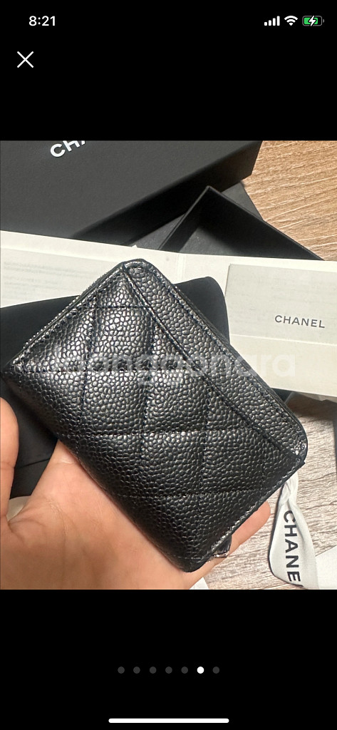 샤넬 캐비어 지퍼돌이 은장--6