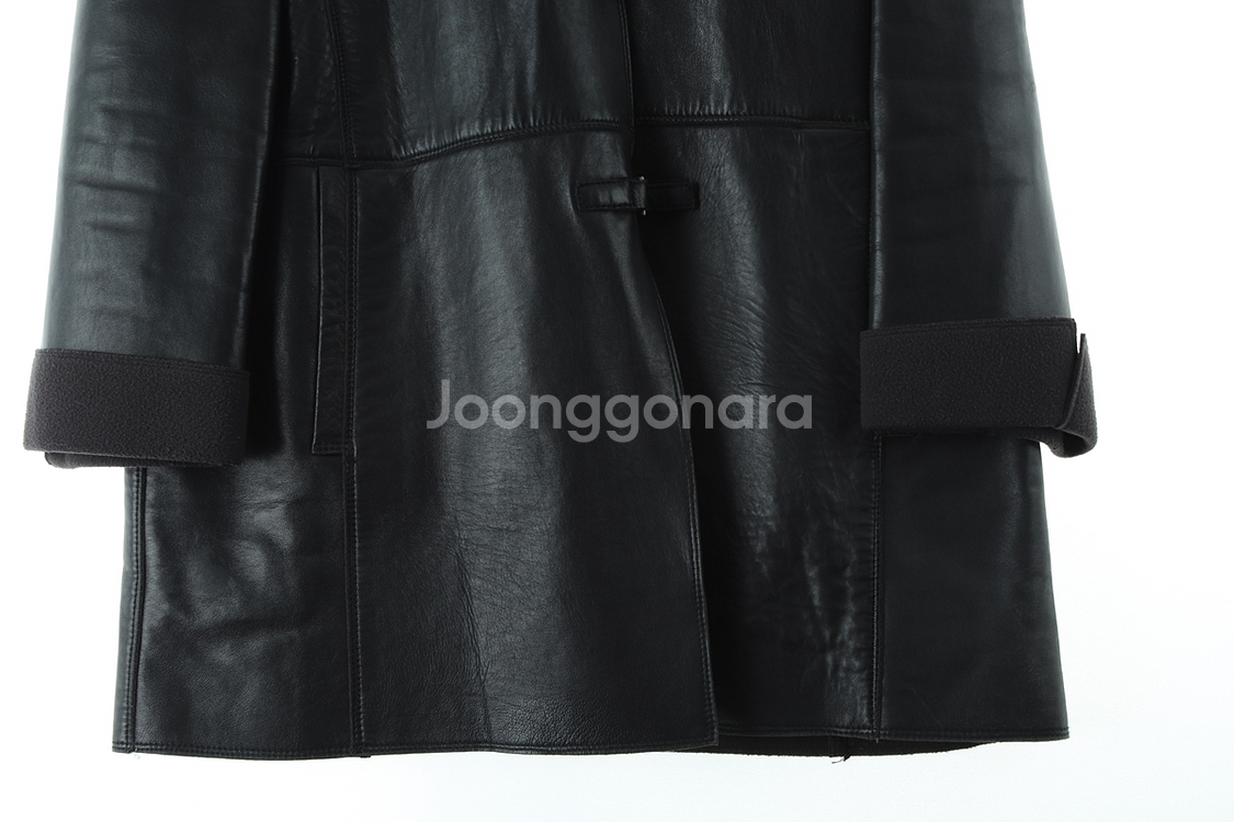 후드 가죽 코트W(F) 브랜드빈티지 집업 바람막이 점퍼자켓 기모--4