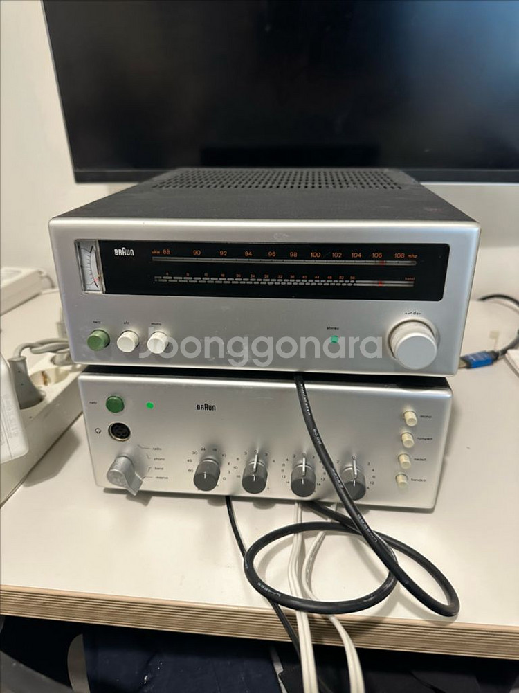 브라운 l70 스피커 앰프세트--1