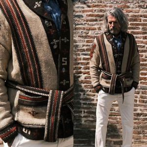 rrl 랜치 숄카라 롱 가디건 나바호 L