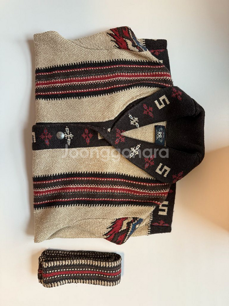 rrl 랜치 숄카라 롱 가디건 나바호 L--10