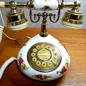 빈티지 로얄알버트 황실장미 도자기 전화기