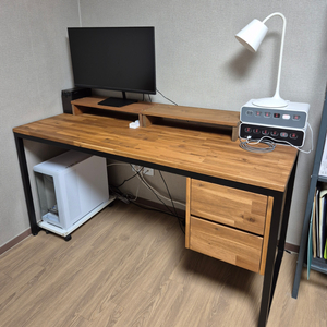 원목 철제 책상