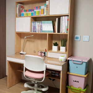 원목 책상 세트