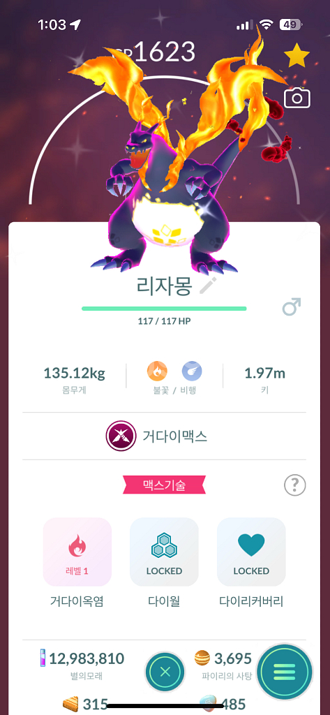 포켓몬고 거다이맥스 이로치 리자몽 판매--0