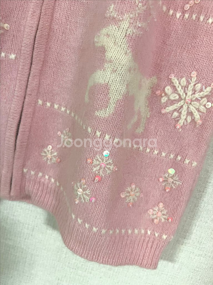 tabi 램스울앙고라 빈티지크리스마스 니트조끼집업가디건--12