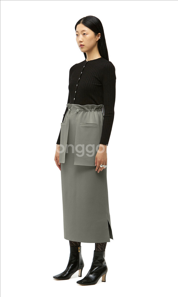 22년 제이청 bena 셔링스커트 플랩포켓스트링 롱치마--1