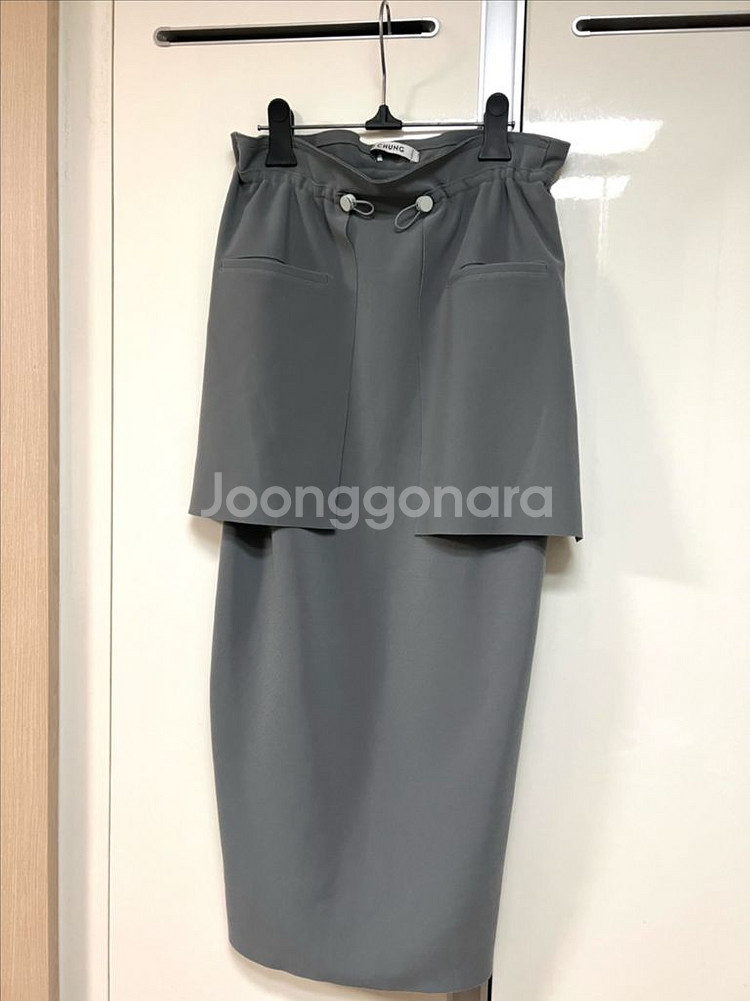 22년 제이청 bena 셔링스커트 플랩포켓스트링 롱치마--5