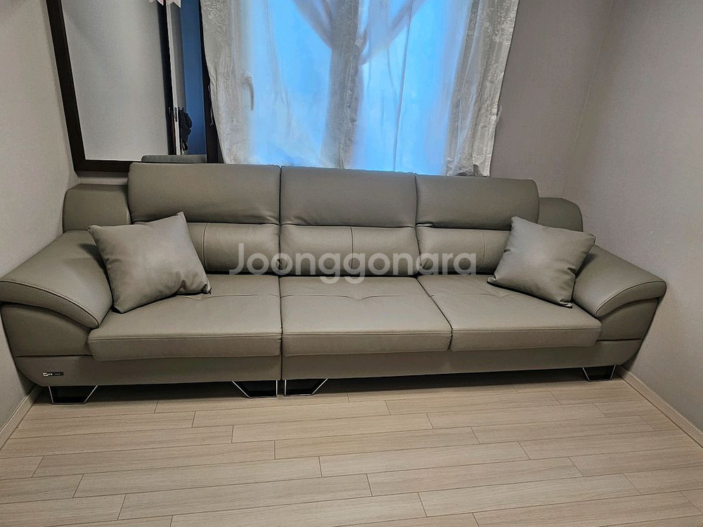 4인용 가죽 소파--5