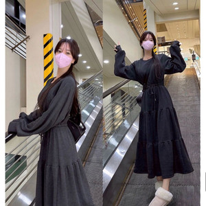 메이윤 속극세사 캉캉원피스 차콜