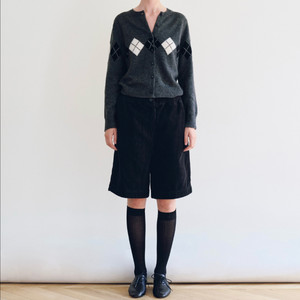 낫띵리튼 아가일 니트 가디건 :)