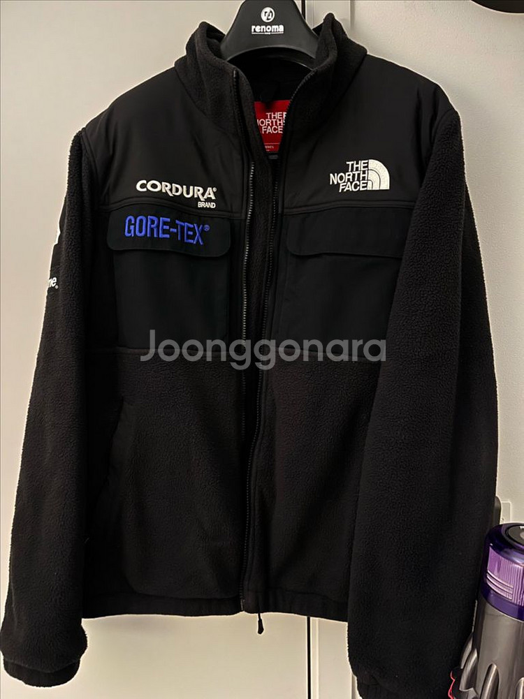 슈프림 노스페이스 플리스 후리스 자켓 블랙 XL--0