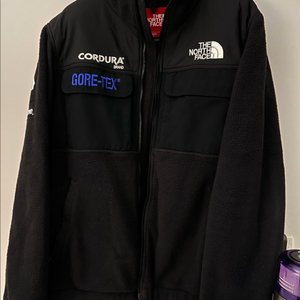 슈프림 노스페이스 플리스 후리스 자켓 블랙 XL