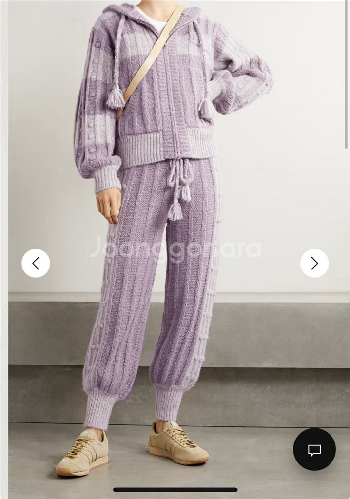 러브 쉑 팬시 알파카 폼폼 라벤더 핑크 가디건--0