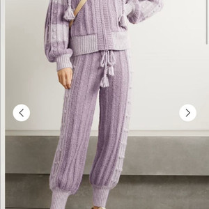 러브 쉑 팬시 알파카 폼폼 라벤더 핑크 가디건