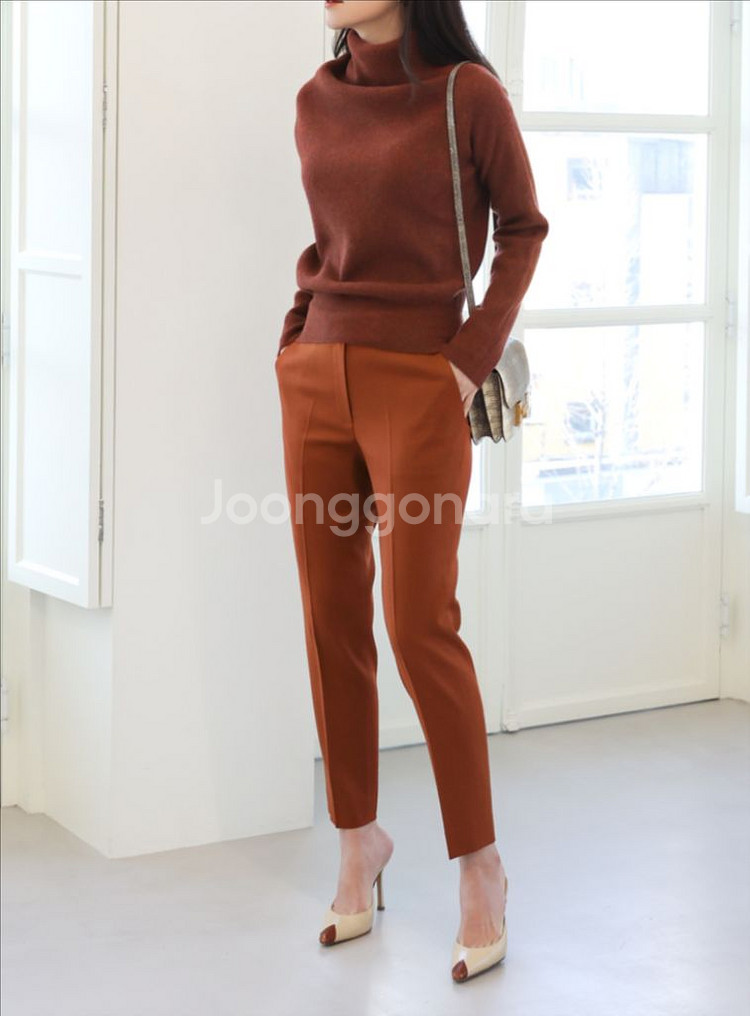 새상품) 몽또또 FW 크롭 팬츠 울 슬랙스 바지 정장--1