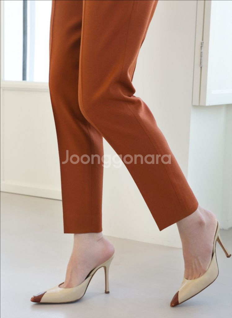 새상품) 몽또또 FW 크롭 팬츠 울 슬랙스 바지 정장--2