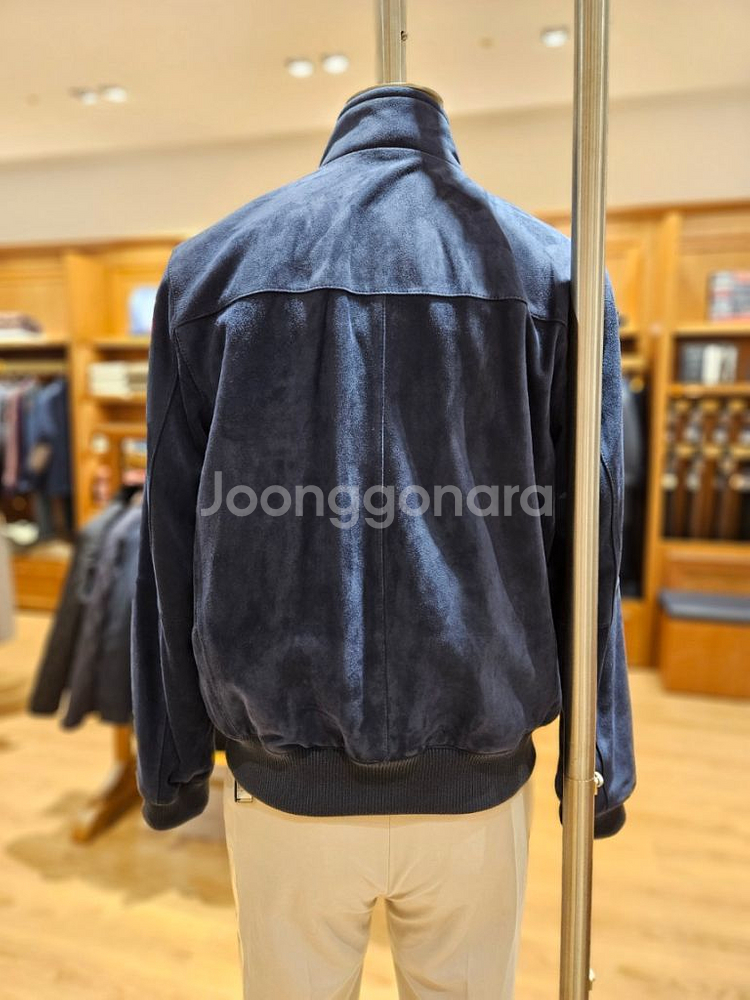 브룩스브라더스 스웨이드 봄버 가죽 남성 자켓 m 100 105--1