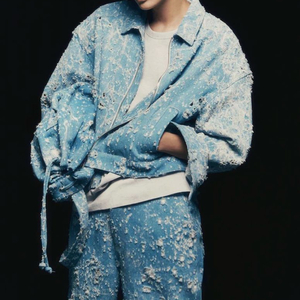 준지 24ss 컬렉션 데미지 데님 셋업 50, 48