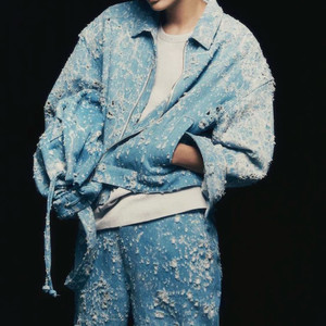 준지 24ss 컬렉션 데미지 데님 셋업 50, 48