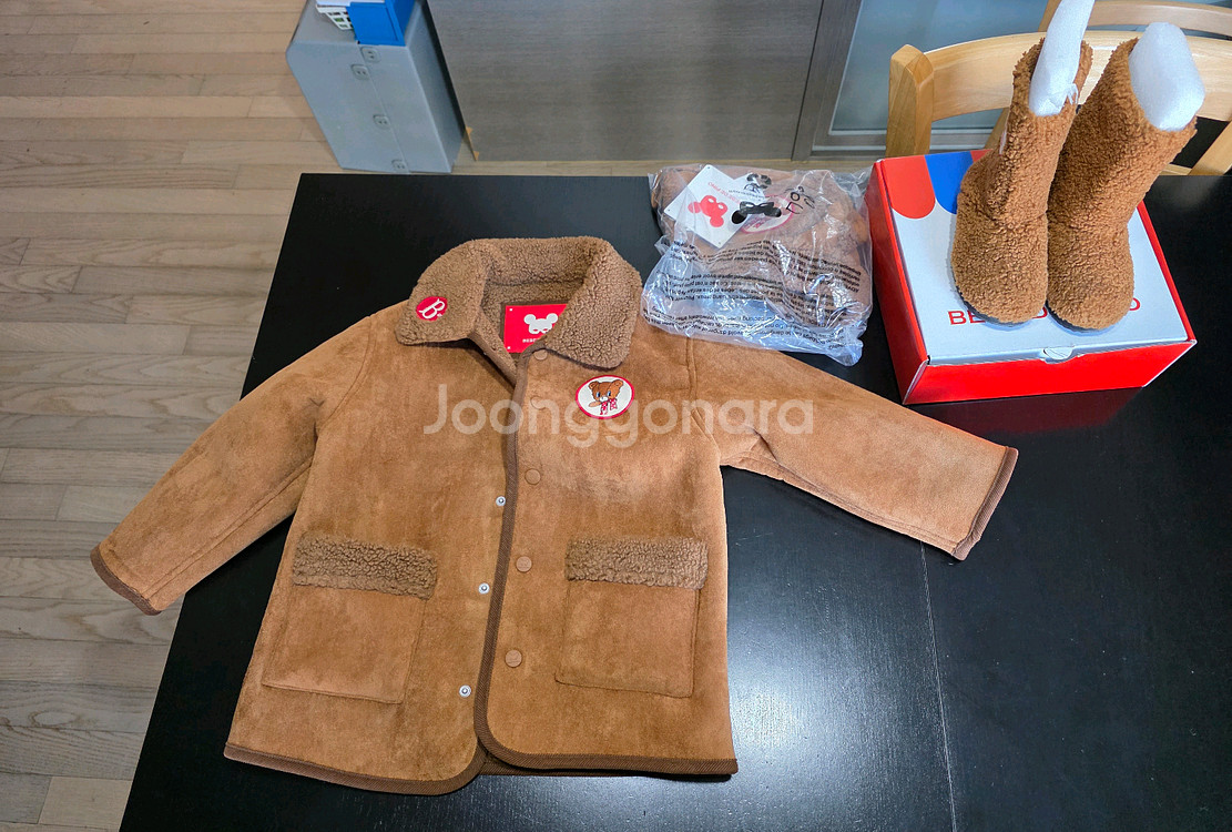 베베드피노 무스탕110.모자.부츠150일괄--0