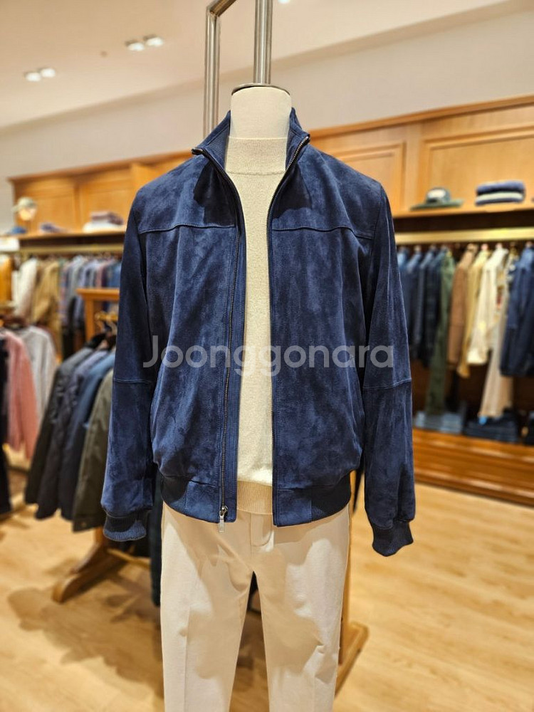 브룩스브라더스 스웨이드 봄버 가죽 남성 자켓 m 100 105--4