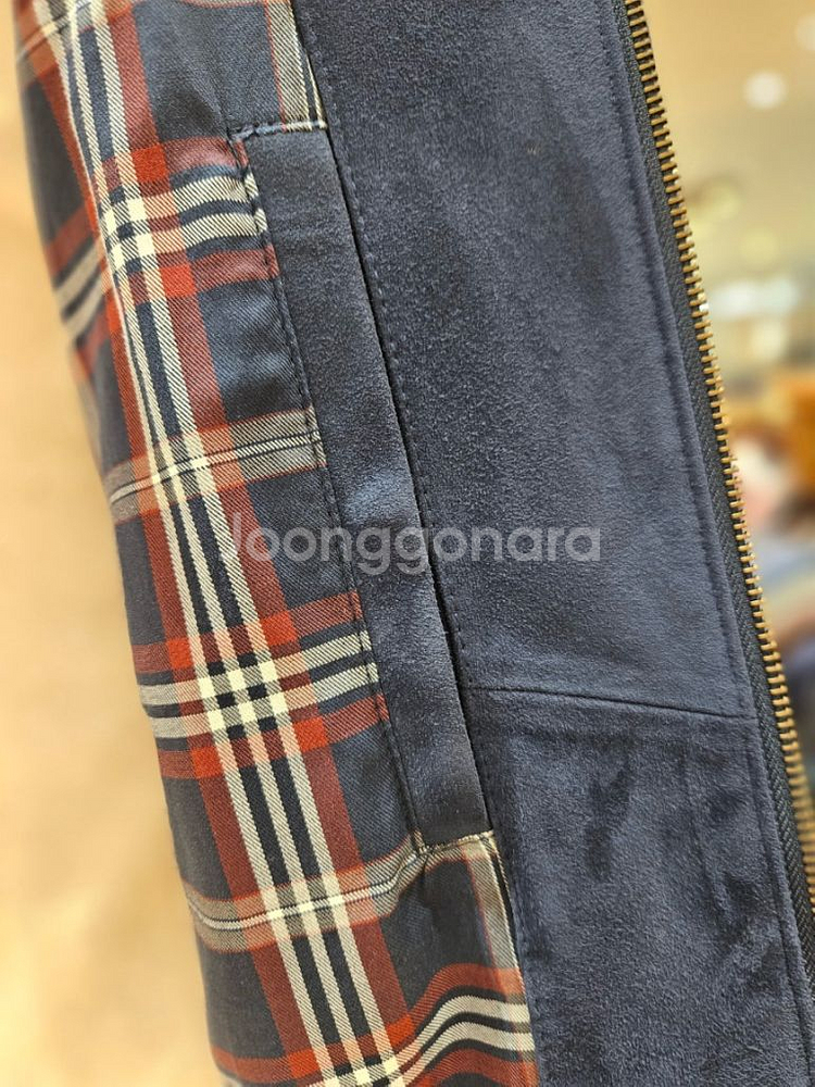 브룩스브라더스 스웨이드 봄버 가죽 남성 자켓 m 100 105--6