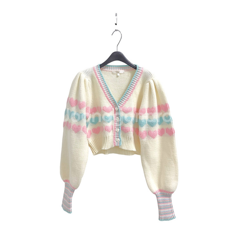 러브 쉑 팬시 크롭 하트 가디건--4