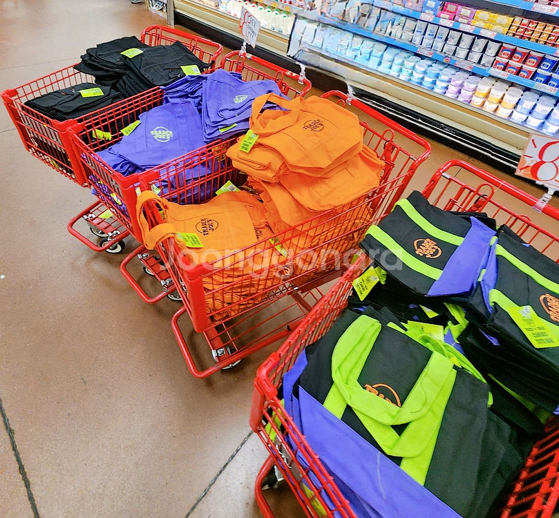 트레이더조-라지사이즈 에코백,도트백 ,캔버스백--1