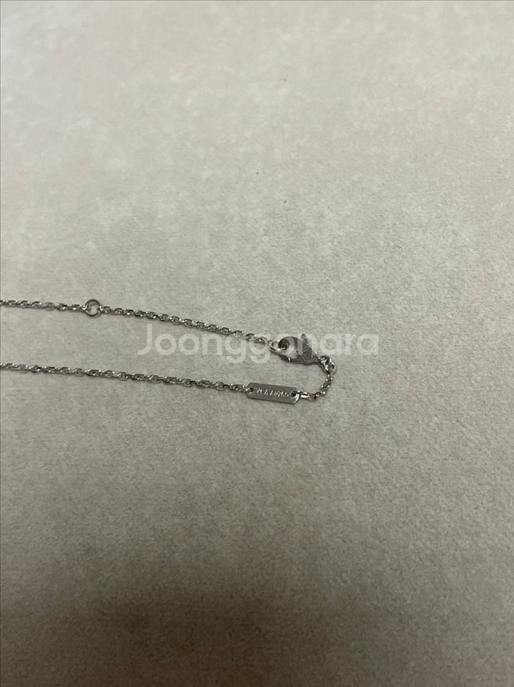 18k 반클 알함브라 빈티지 목걸이 화이트골드+마오펄--5